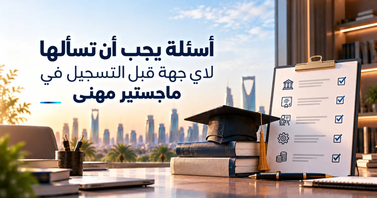 أسئلة يجب أن تسألها لأي جهة قبل التسجيل في ماجستير مهني