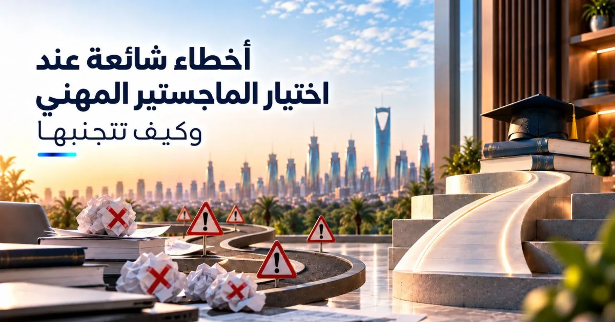 أخطاء شائعة عند اختيار الماجستير المهني وكيف تتجنّبها