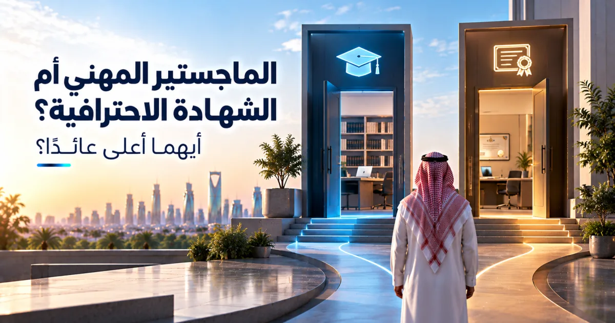 الماجستير المهني أم الشهادة الاحترافية؟ أيهما أعلى عائدًا